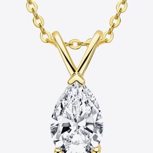 1.5 Carat Moissanite Pendant 925 Sterling Silver Necklace